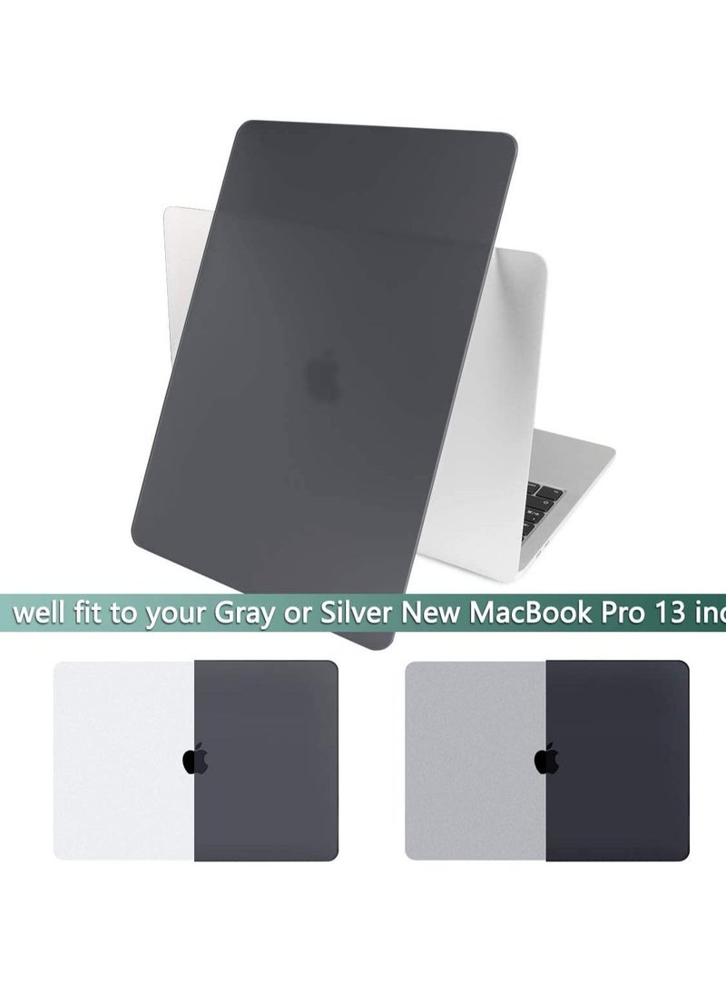 Generic - MacBook Pro 13 inch Case 2020 2022 M2 M1 A2338 A2289 A2251 Model Plastic Hard Shell Case with Keyboard Cover & Screen Protector Matte Black - Image 1