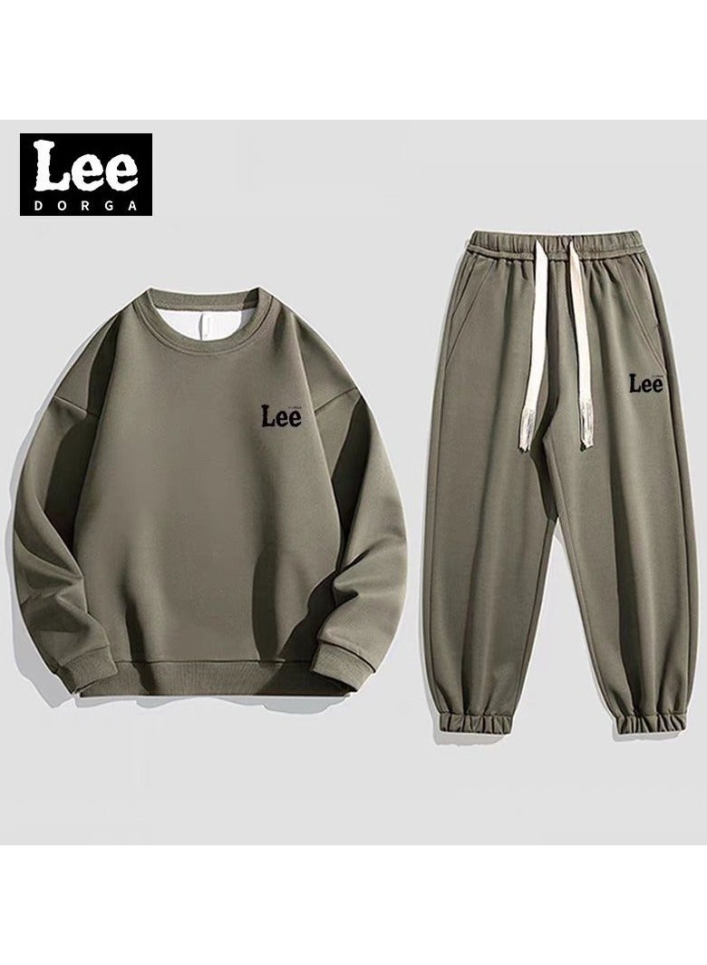 LEE Leisure Sports Suit Cardigan Hooded Sweatshirt Sweatpants Two-piece Set  - Image 1