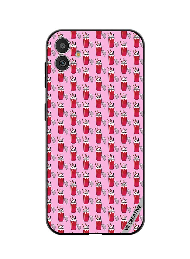 VR CREATIVE Protective Case Cover For Samsung Galaxy F14 Ice Cream Glass Drink Design Multicolour - Image 1