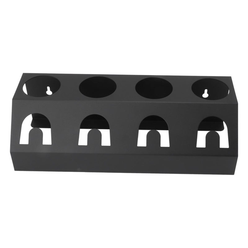 4 Holes Bottle Drying Rack Antislip 4 Holes Iron and Silicone Kitchen Drain Cup Holder for Soda Bottle Black - Image 3