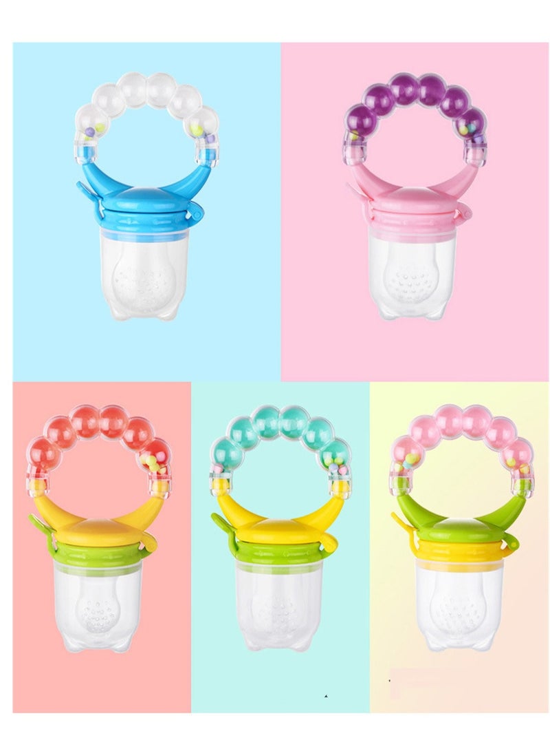 Baby Bite Ring Bell Fruit And Vegetable Music Complementary Fruit Pacifier  Purple - Image 2