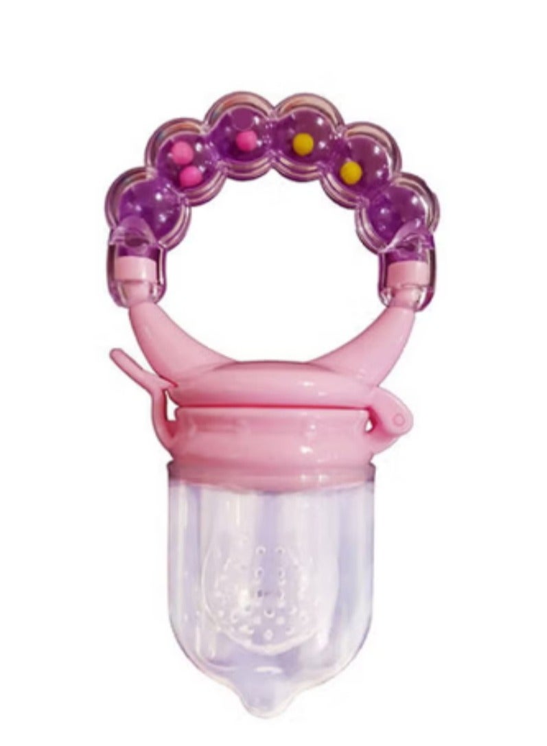 Baby Bite Ring Bell Fruit And Vegetable Music Complementary Fruit Pacifier  Purple - Image 3