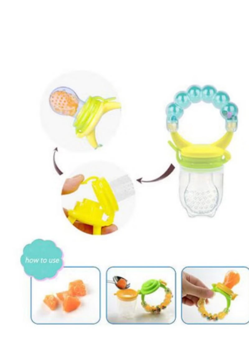 Baby Bite Ring Bell Fruit And Vegetable Music Complementary Fruit Pacifier  Purple - Image 5