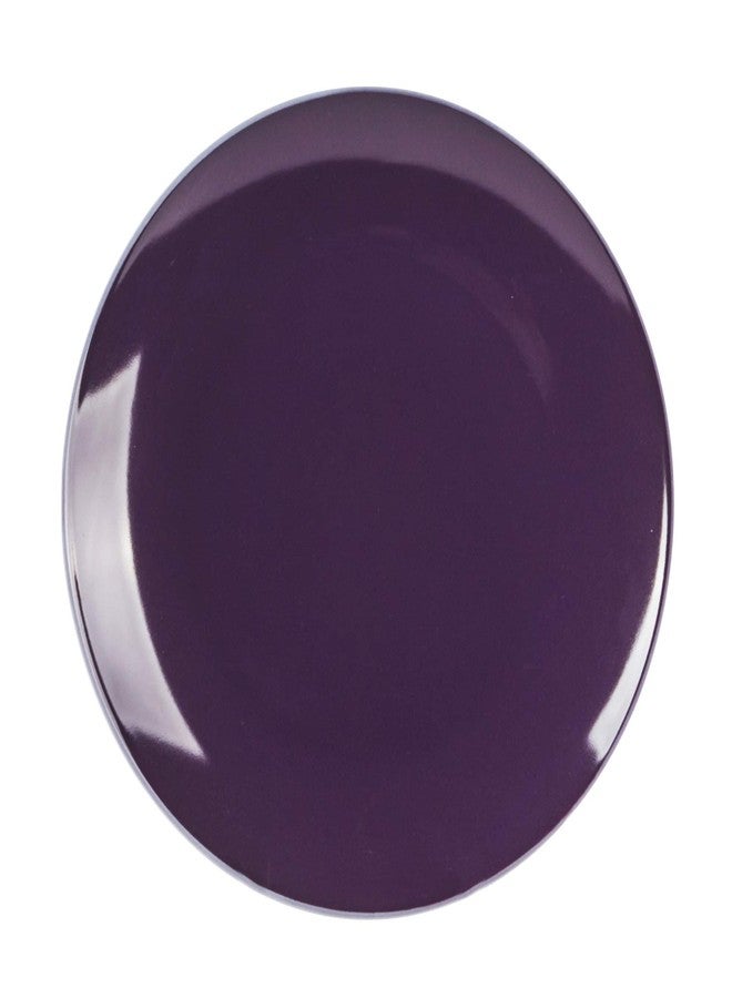 HomeVss, Stoneware Coupe Shape Salad Plate - 8 inch - Set of 6, Violet - Image 1