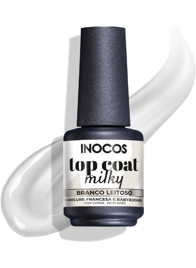 INOCOS White Milky Top Coat 15ml - Image 1