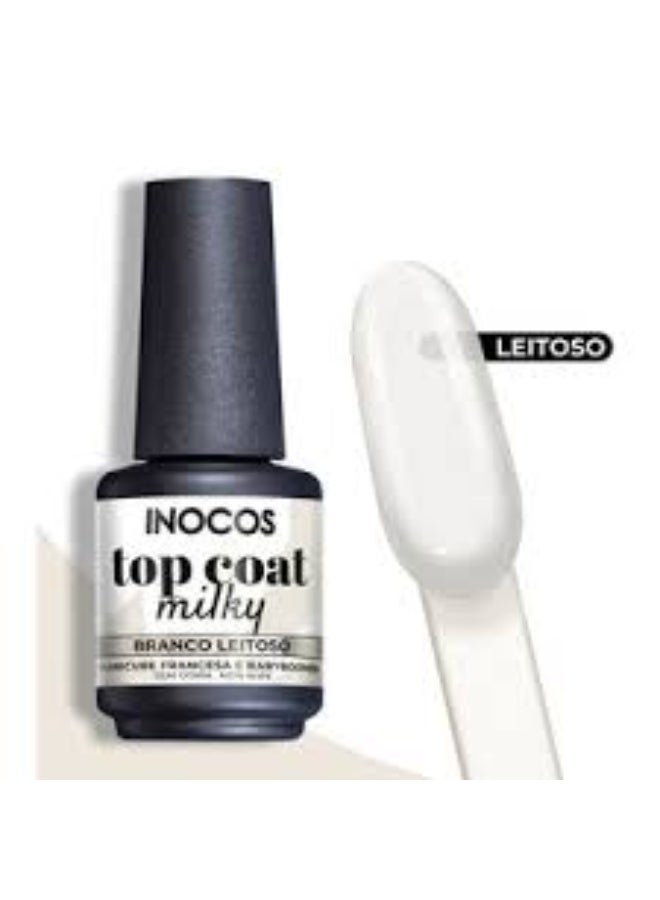 INOCOS White Milky Top Coat 15ml - Image 4