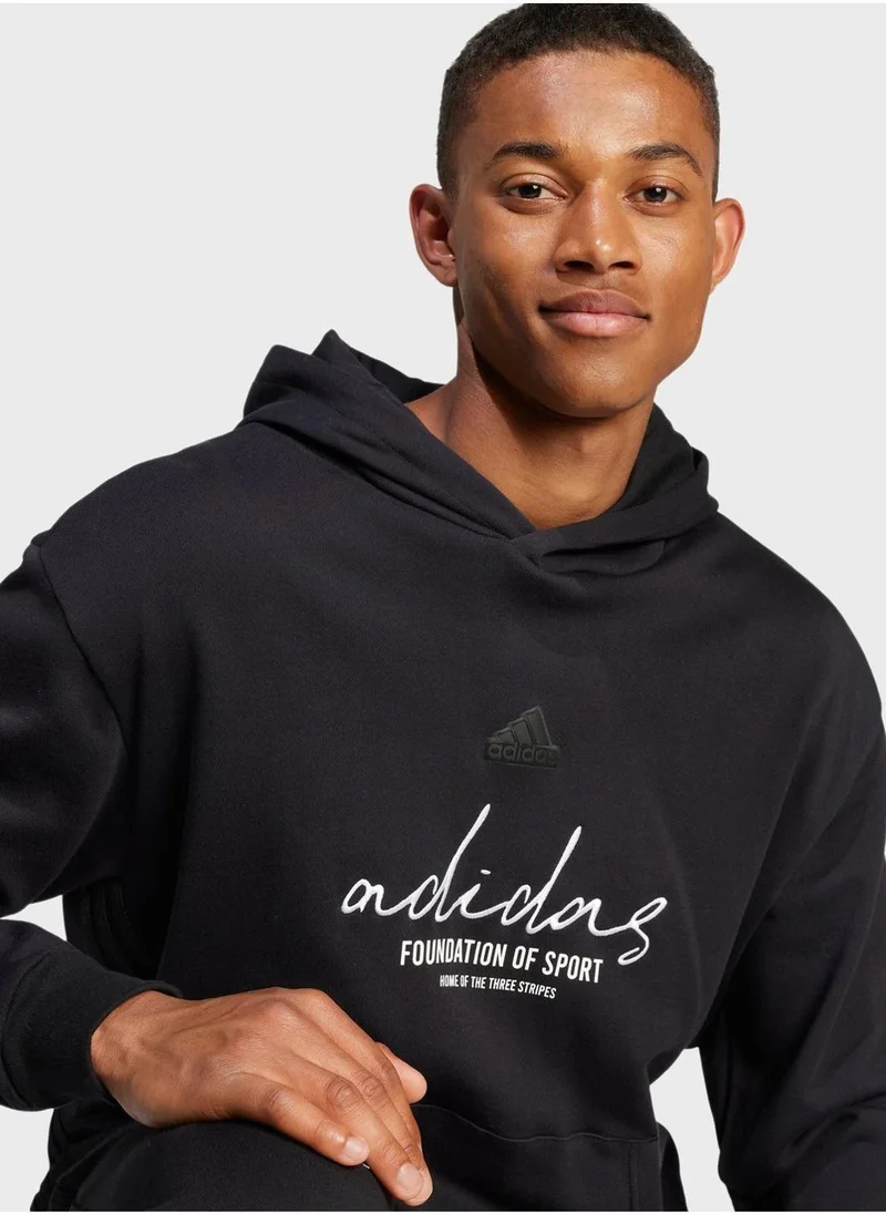 Adidas Brand Love French Terry Hoodie