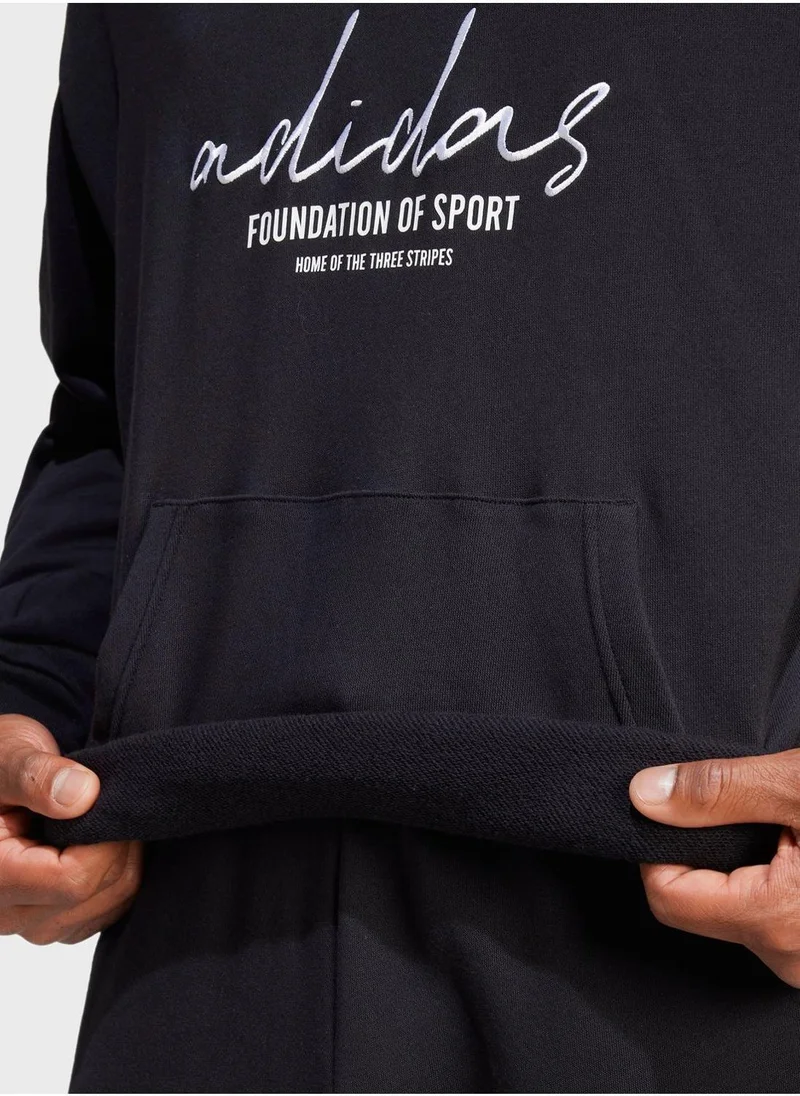 Adidas Brand Love French Terry Hoodie