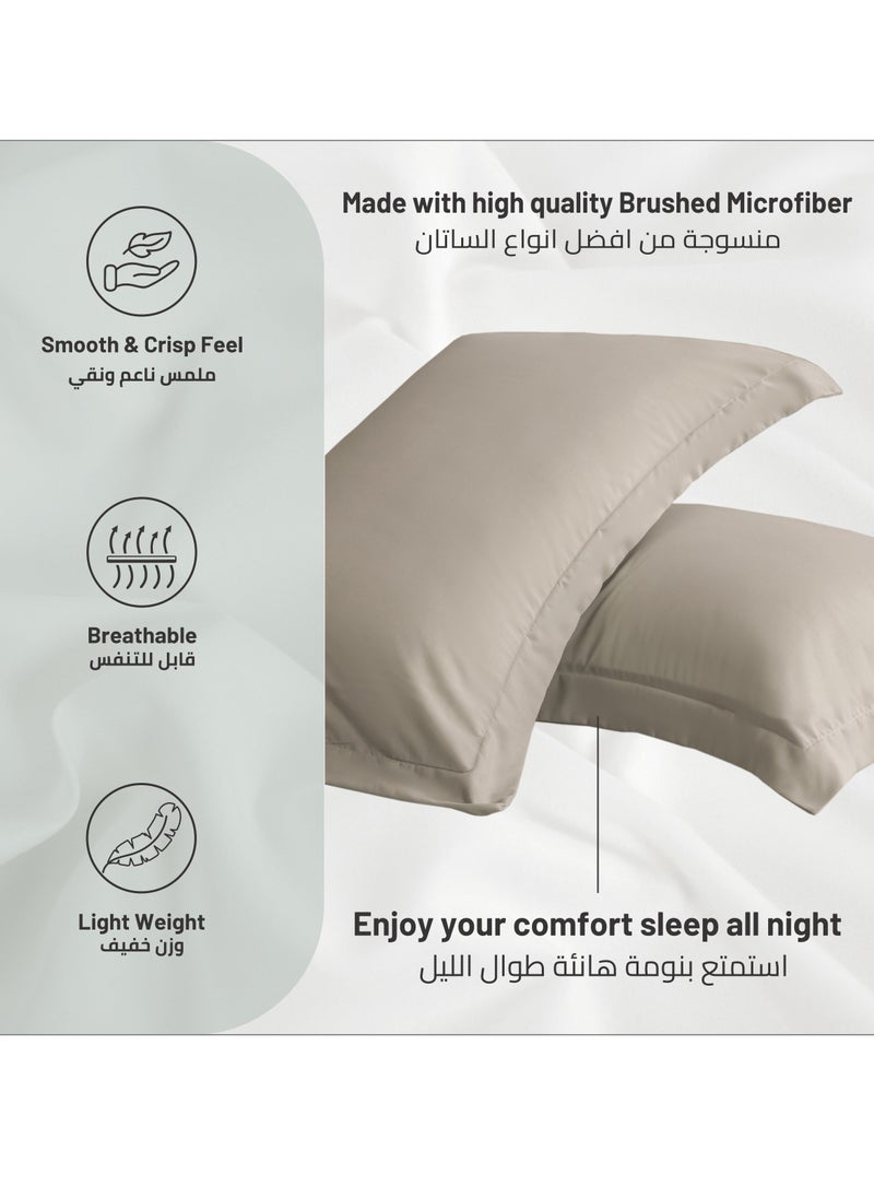 Donetella Standard Pillowcase Set of 2, Size 50x75 cm, Ultra Soft Brushed Microfiber, Envelope Closure, Durable, Wrinkle & Fade Resistant Pillow Covers  - Image 5