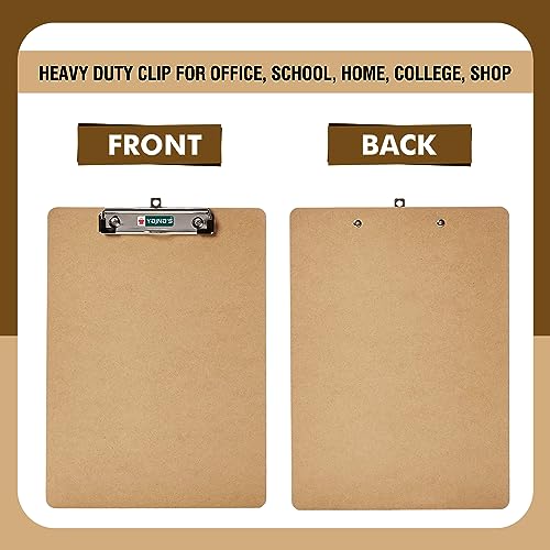 YAJNAS Wooden Exam Board Exam Pad Size - 24 cm x 34.5 cm Hardboard Wooden Clipboard, Exam pad for Kids, Girls, Boys, Students and Artists (Brown) - Image 3