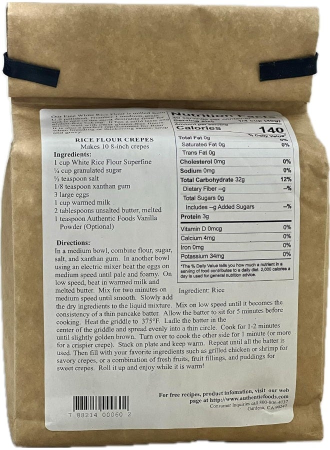 Authentic Foods Superfine White Rice Flour - 3lb - Image 2