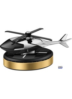 TIGER Solar Energy Rotating Helicopter Diffuser – Car Air Freshener, Long-Lasting Fragrance, Essential Oil Diffuser, Odor Eliminator, Home & Office Decor (Gold)  - Image 1