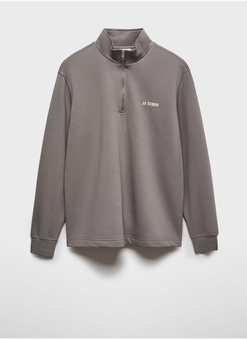 Mango Man - Half Zippered Sweatshirt - Image 1