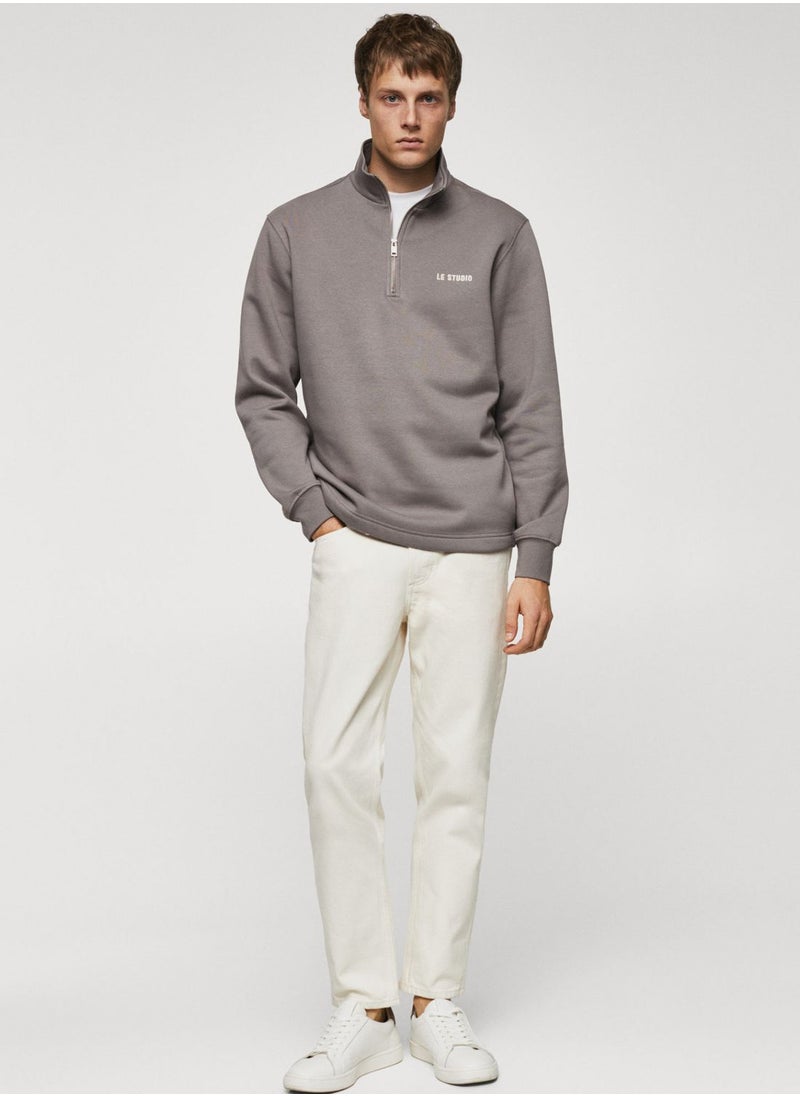 Mango Man - Half Zippered Sweatshirt - Image 1