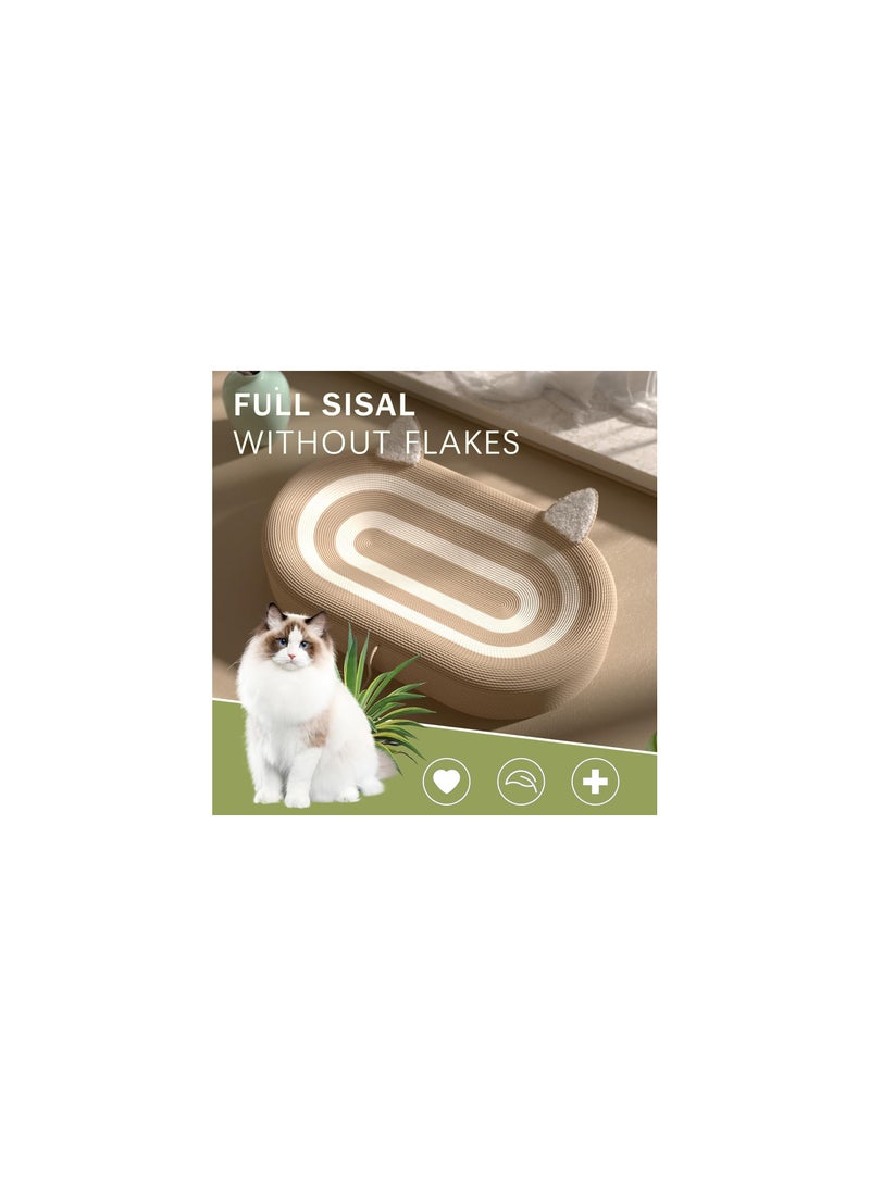 Cat Scratcher Bed 3 in 1, Sisal Cat Scratcher No Debris, 24-Inch Cat Scratchers for Indoor Cats, Bottom Anti-Skid Movable - Image 1