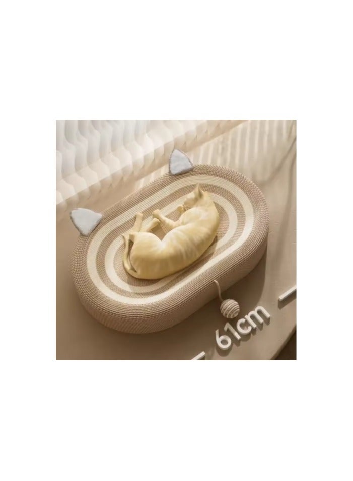 Cat Scratcher Bed 3 in 1, Sisal Cat Scratcher No Debris, 24-Inch Cat Scratchers for Indoor Cats, Bottom Anti-Skid Movable - Image 3