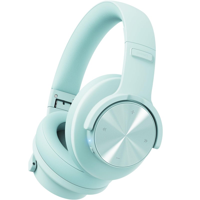 Picun B8 Bluetooth Over Ear Headphones, 120H Playtime with 3 EQ Modes, Low Latency, Hands-Free Calls, Deep Bass for Travel, Home, Office & PC (Cyan) - Image 1