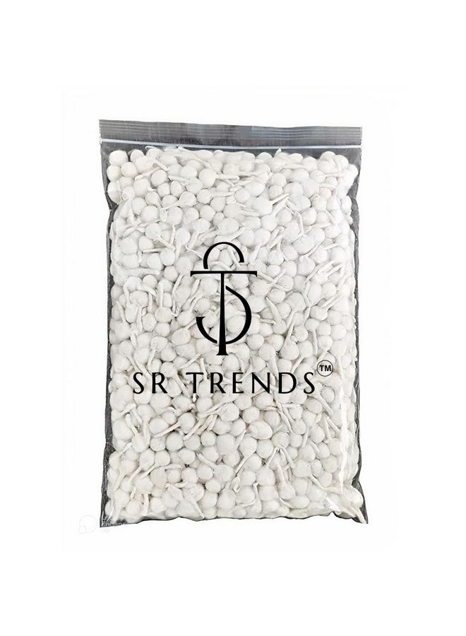 SR TRENDS™ Hand Made Phool Baati/White Cotton Phool Diya Batti (Wicks) / Diya Batti for Puja (Wicks) / Jot batti for Pooja/jyot batti Packs (100 Pcs) - Image 1