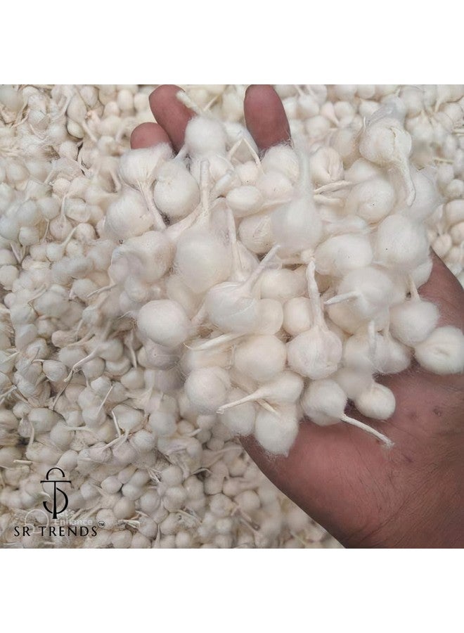 SR TRENDS™ Hand Made Phool Baati/White Cotton Phool Diya Batti (Wicks) / Diya Batti for Puja (Wicks) / Jot batti for Pooja/jyot batti Packs (100 Pcs) - Image 3