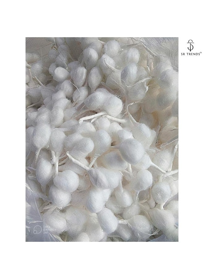 SR TRENDS™ Hand Made Phool Baati/White Cotton Phool Diya Batti (Wicks) / Diya Batti for Puja (Wicks) / Jot batti for Pooja/jyot batti Packs (100 Pcs) - Image 4