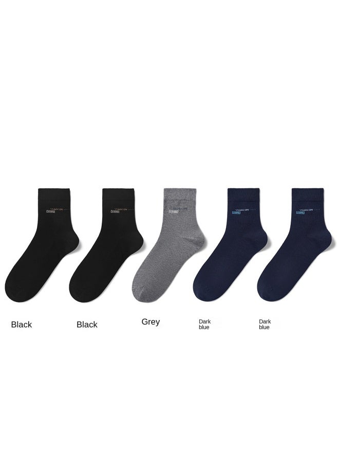 YEARCON Summer Thin Breathable Socks For Men, Casual Sports Socks, All-season Regular Men's Liner Socks, Anti-bacterial Mid-calf Socks - Image 2