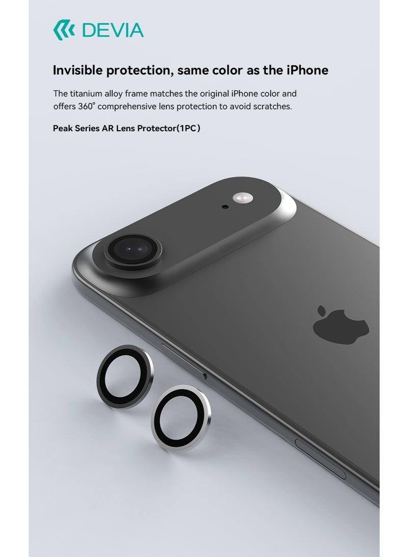 ديفيا واقي عدسة آيفون 17 آير  اسود – زجاج مقوّى مع إطار تيتانيوم حماية فاخرة بتقنية AR مزدوجة ووضوح فائق 99% - Image 4