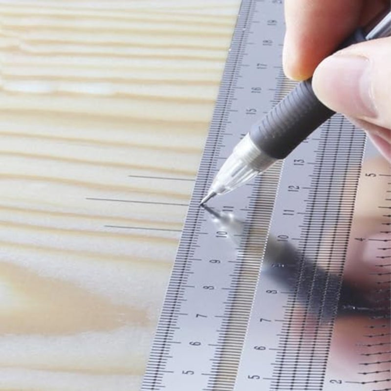Woodworking Scriber T-Square Ruler Thickened T Square, T-Square Architect Ruler for Carpenter Work, Layout and Measuring Tools, Engineers Woodwork High Precision Ruler 16 Inch - Image 4