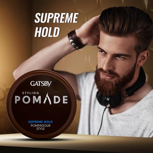 GATSBY شمع تصفيف غاتسبي اليابان بوميد فائق الثبات، 75 جرام | تسريحة بومبادور المثالية | ثبات طويل الأمد | لمسة ناعمة بمظهر دهني | جل تصفيف الشعر للرجال | للشعر المتوسط والطويل - Image 3