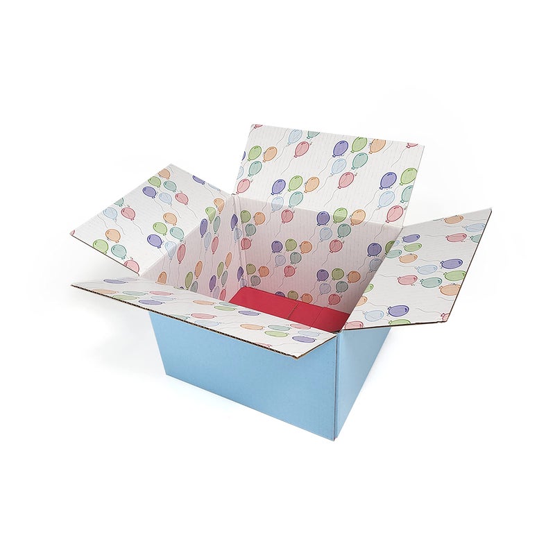 Great Papers GiftIn Corrugated Shipping Box Balloon Design Care Package for Gifts Small Business Weddings and Classroom 2 Pack 2022026 - Image 2