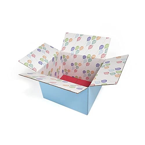 Great Papers GiftIn Corrugated Shipping Box Balloon Design Care Package for Gifts Small Business Weddings and Classroom 2 Pack 2022026 - Image 1