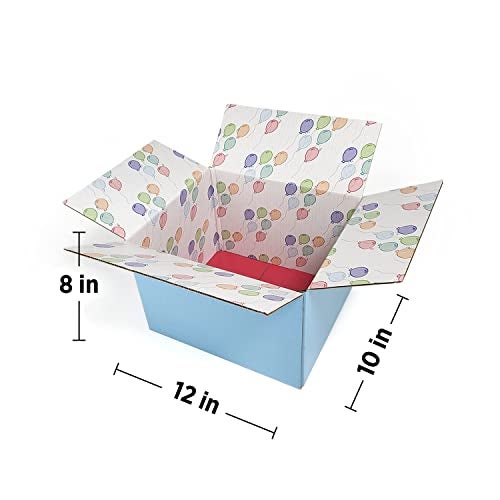 Great Papers GiftIn Corrugated Shipping Box Balloon Design Care Package for Gifts Small Business Weddings and Classroom 2 Pack 2022026 - Image 3