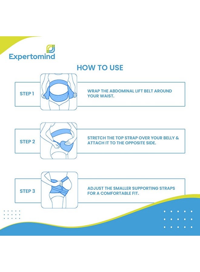 Expertomind Maternity Belt | Pregnancy Belt Useful Before Delivery | Supports Belly Lower-Back Pelvis | Adjustable Hook And Loop Fastener & Soft Niwar Fabric | For Back Support & Pain Relief - Medium  - Image 4