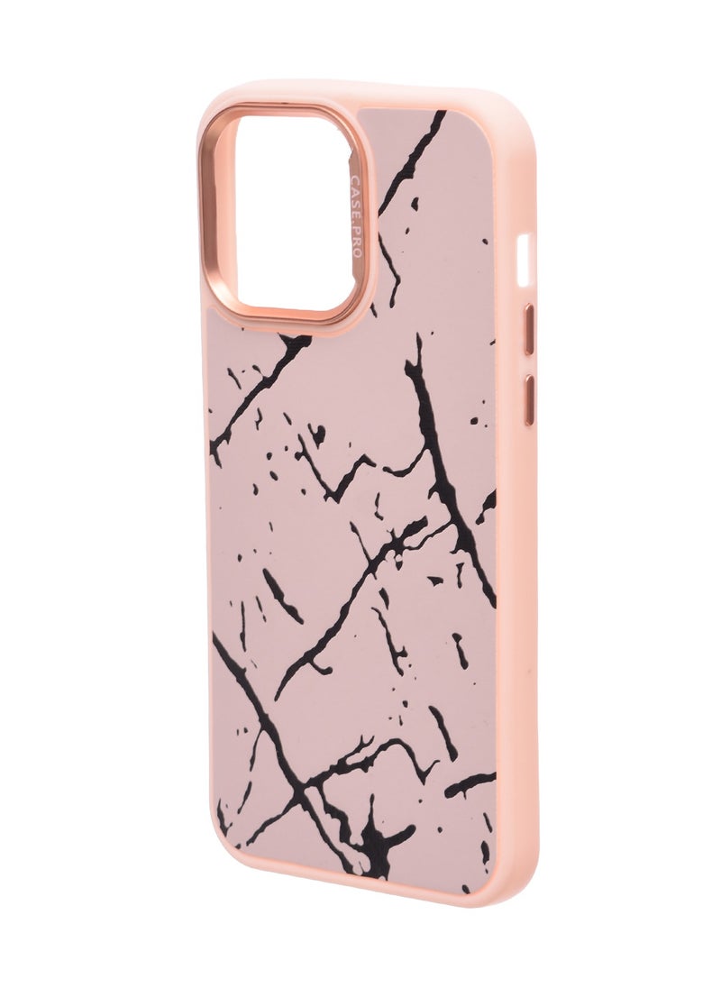 Generic - Silicone Back Phone Protection Cover With Amazing Design And Safety Edges For Iphone 14 Pro Max - Pink Black - Image 1