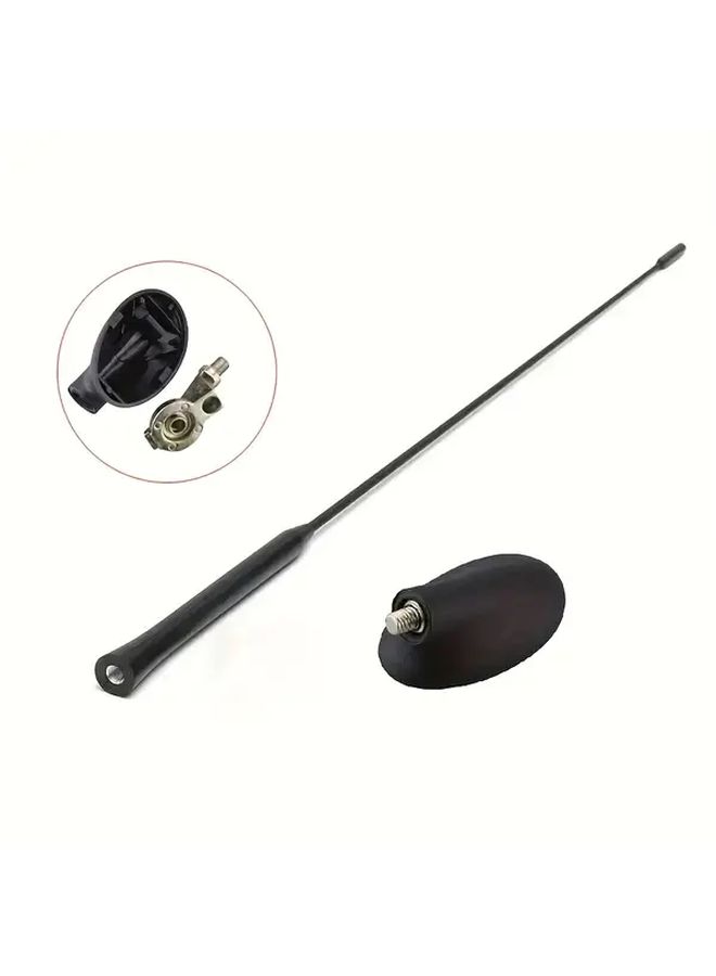 For Ford Transit Mk7 2006 And Newer Antenna Base Heavy Duty Direct Fit 21 Inch Black Mast With Adjustable Bracket Connector Plug And Mounting Hardware For Radio TV Systems - Image 1