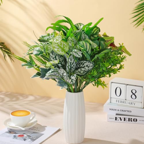 Cindeer 24 Pcs Artificial Flowers Planters for Outdoors, UV Resistant Faux Fake Greenery Plastic Plants Outdoor Indoor for Spring Summer Decors Wedding - Image 4