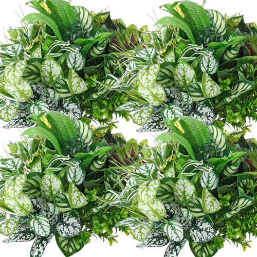 Cindeer 24 Pcs Artificial Flowers Planters for Outdoors, UV Resistant Faux Fake Greenery Plastic Plants Outdoor Indoor for Spring Summer Decors Wedding - Image 2