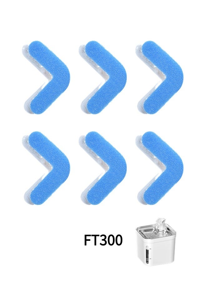 LAPET 6 Packs Cat Water Fountain Filters for FT300 Filter Element Replacement Activated Carbon Filter for Pet Automatic Drinking Feeder Accessories  - Image 1