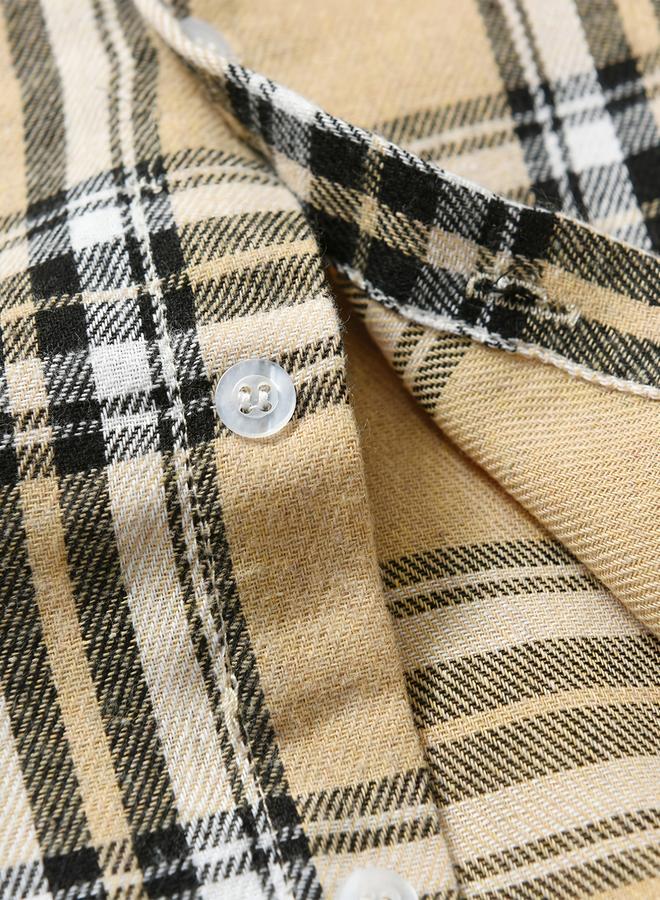 تايك تو قميص أولادي طويل الأكمام بنقشة مربعات - Image 5