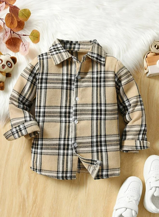 Take Two Take Two Boys Checked Button Up Long Sleeve Shirt