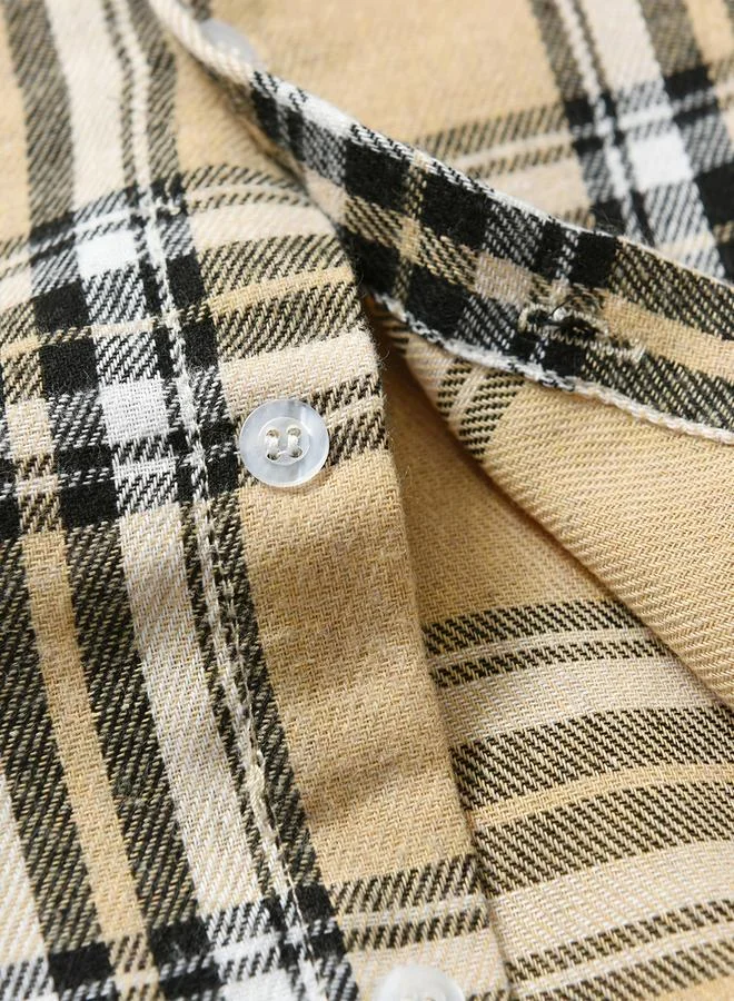 Take Two Take Two Boys Checked Button Up Long Sleeve Shirt