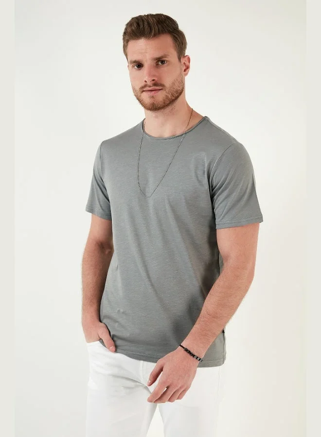 Buratti  Buratti Crew Neck 100% Cotton Regular Fit Basic T Shirt Men's T SHIRT 59020001 for Men | Best Price UAE