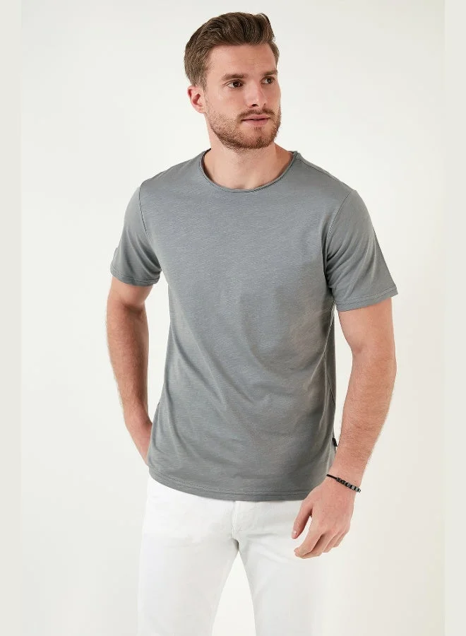 Buratti  Buratti Crew Neck 100% Cotton Regular Fit Basic T Shirt Men's T SHIRT 59020001 for Men | Best Price UAE