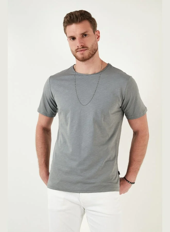 Buratti  Buratti Crew Neck 100% Cotton Regular Fit Basic T Shirt Men's T SHIRT 59020001 for Men | Best Price UAE