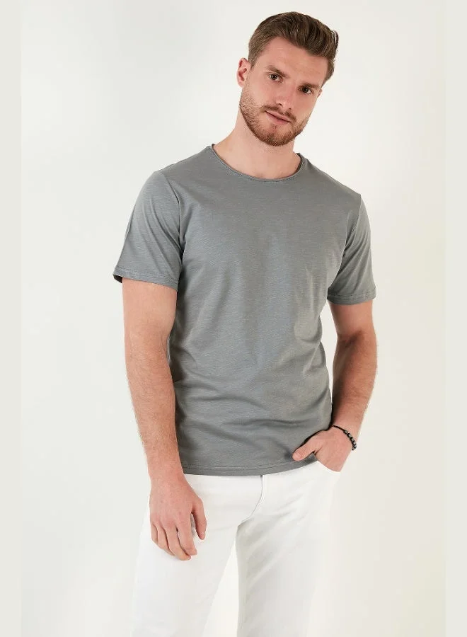 Buratti  Buratti Crew Neck 100% Cotton Regular Fit Basic T Shirt Men's T SHIRT 59020001 for Men | Best Price UAE