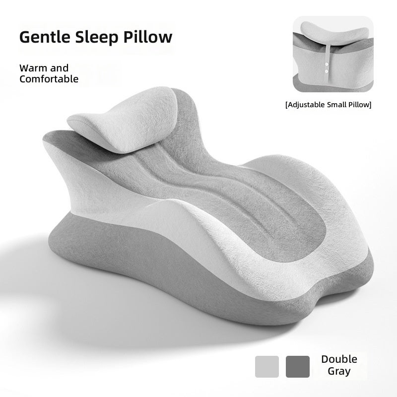 Multifunctional Ergonomic Prone Pillow with Memory Foam - Slow Rebound Stress Relief for Couples - Image 1