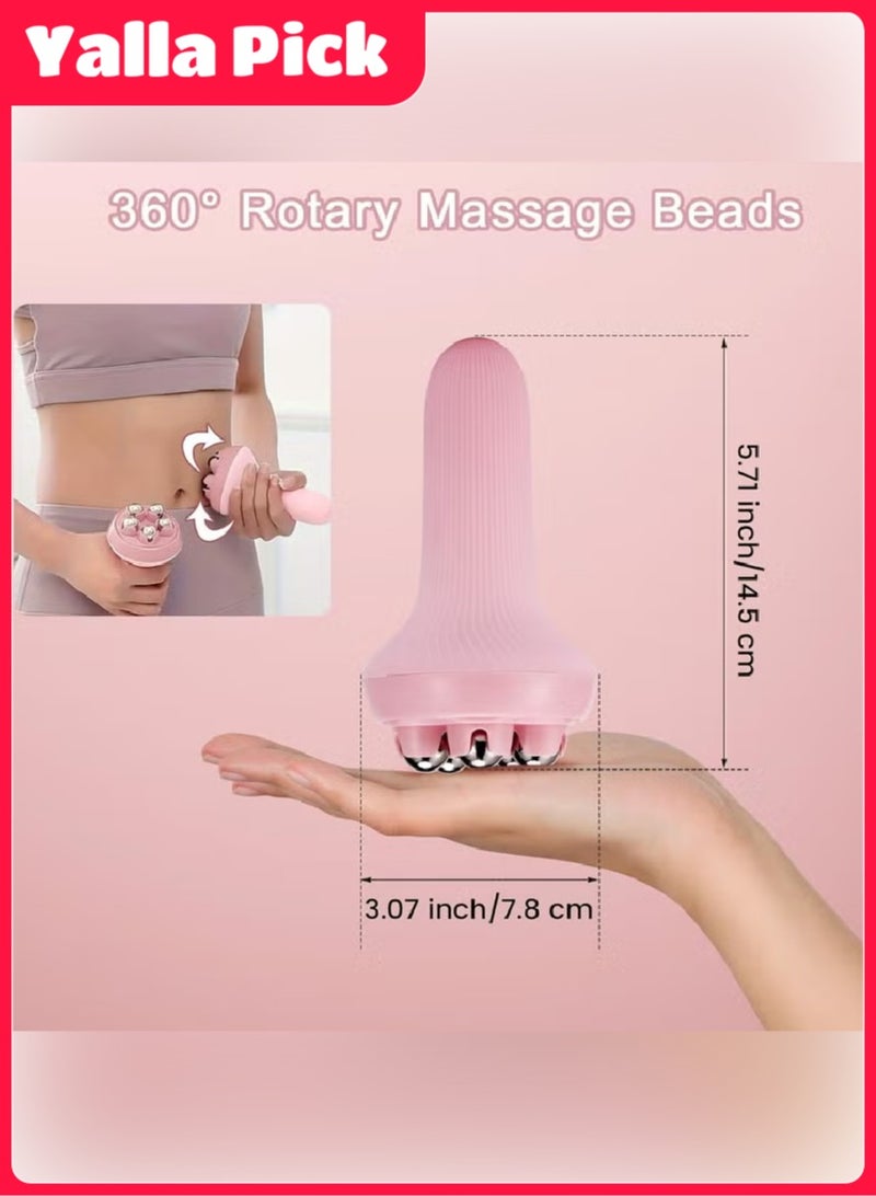 يلا بيك جهاز تدليك الجسم بالكرات. مدلك يدوي ذو دائرة كرات للإسترخاء. مفيد للألم العضلي الليفي. محمول باليد للعضلات و الظهر و الرقبة و القدم و استرخاء عضلات الساق. ( زهري ) - Image 2