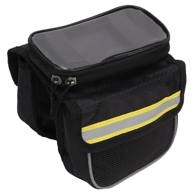 DUUTI Bike Frame Bag: Shock Resistant Phone Bag 600D Nylon: TPU Touch Window Reflective Strips: Dual Zipper Phone Pouch for Mountain Biking Road Cycling - Image 5