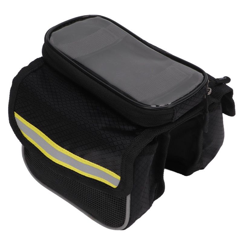 DUUTI Bike Frame Bag: Shock Resistant Phone Bag 600D Nylon: TPU Touch Window Reflective Strips: Dual Zipper Phone Pouch for Mountain Biking Road Cycling - Image 2