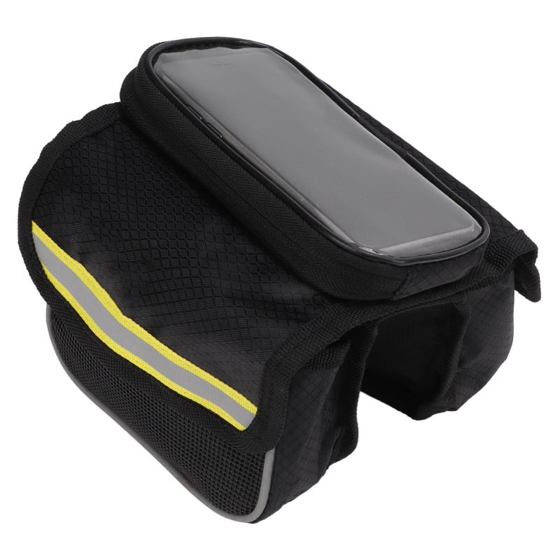 DUUTI Bike Frame Bag: Shock Resistant Phone Bag 600D Nylon: TPU Touch Window Reflective Strips: Dual Zipper Phone Pouch for Mountain Biking Road Cycling - Image 3