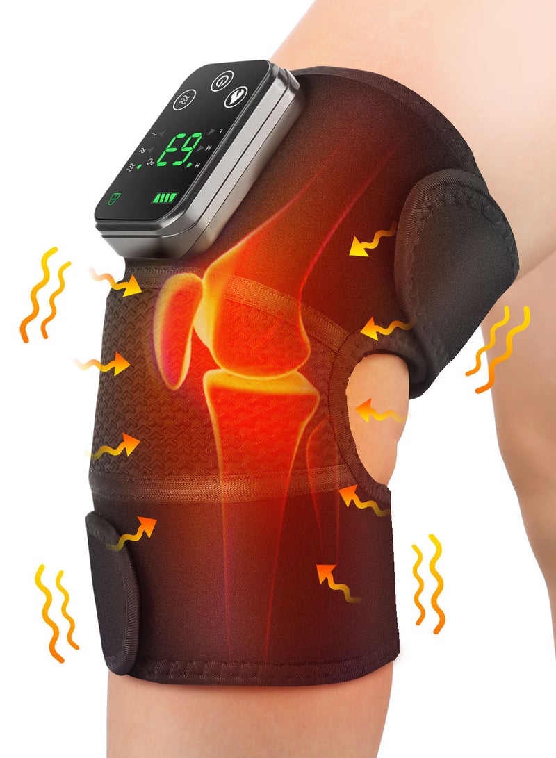 Electric Heating Knee Massager Joint Physiotherapy Elbow Knee Pad Shoulder Pad Vibration Massage Pain Relief - Image 1
